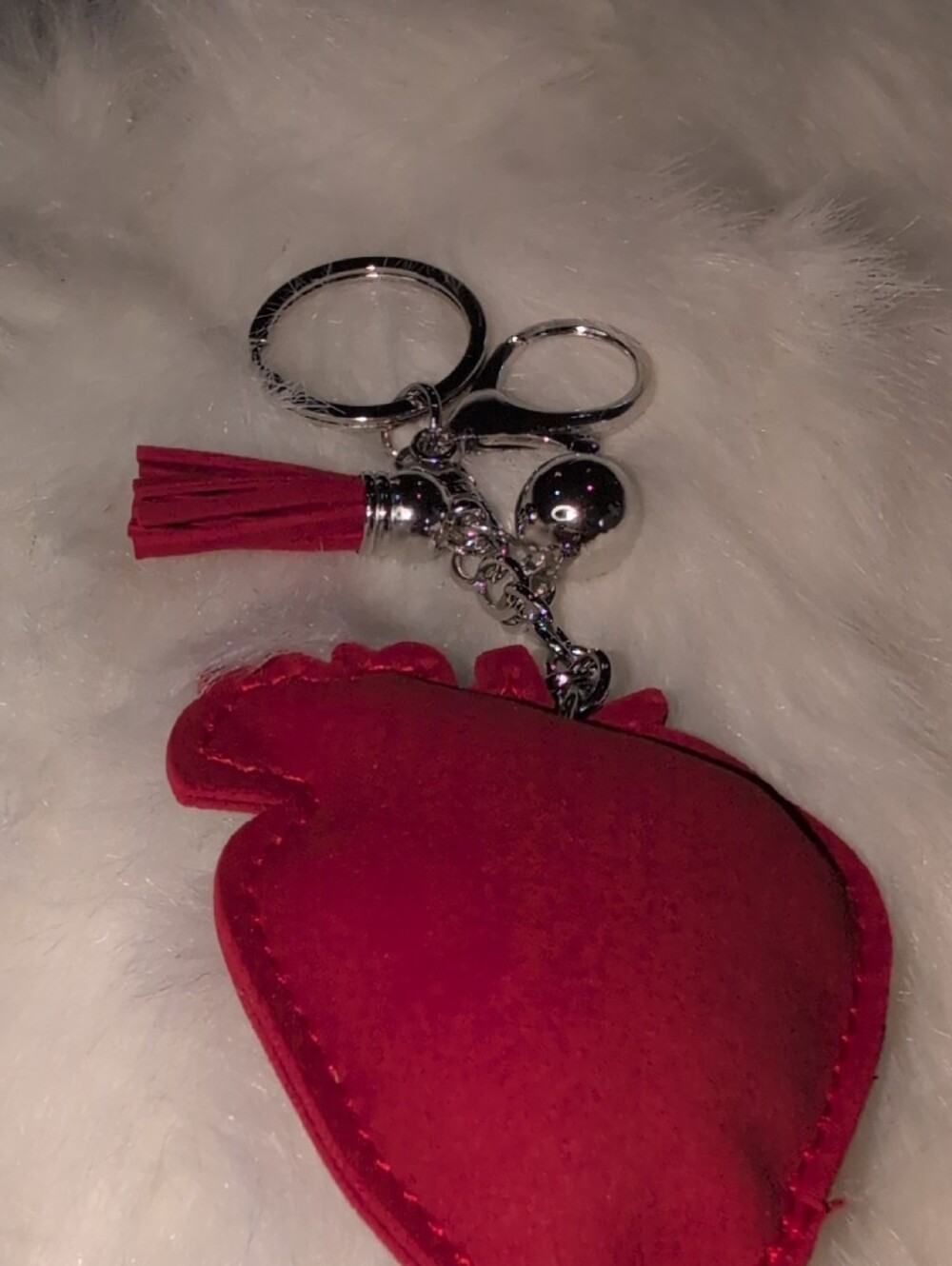 Red Crystal Strawberry Keychain Bag Charm - Picture 3 of 4